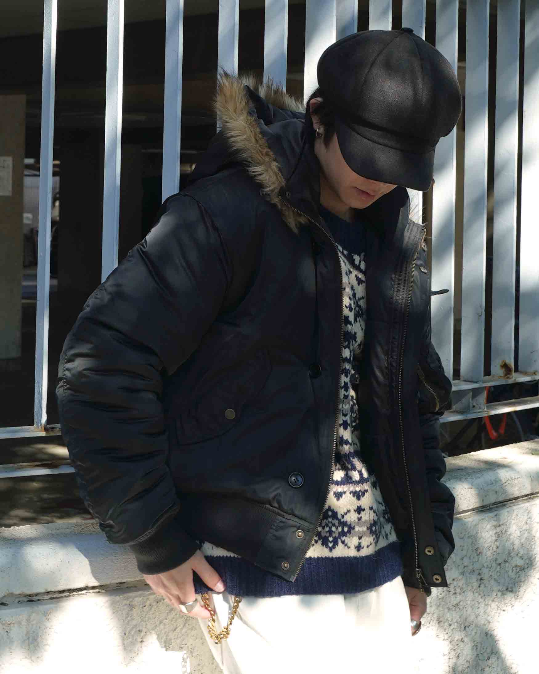 2WAYショートフライトジャケット[Black] – Noen