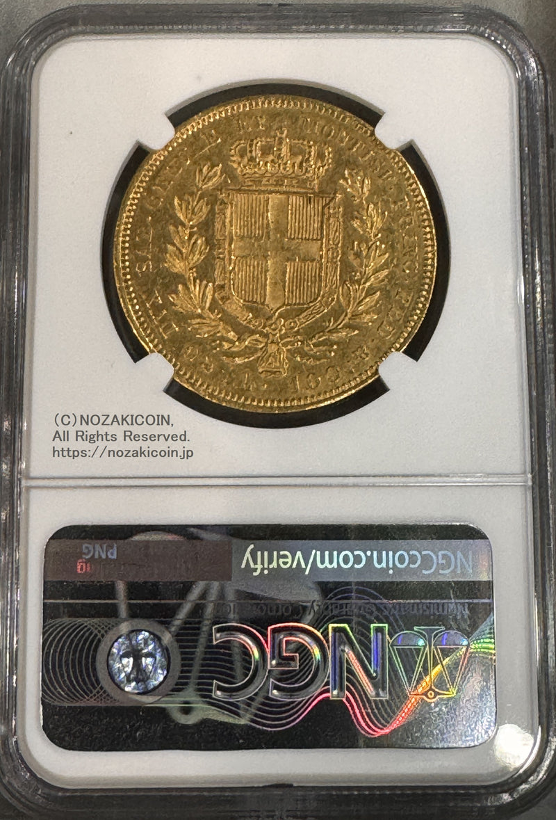 イタリア 100リレ金貨 1836年 サルディニア カルロアルベルト NGC MS60