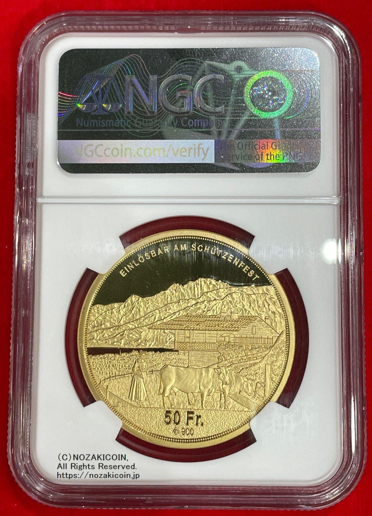 スイス 射撃祭 50フラン金貨 2023 Obwalden 発行数6枚 NGC PF68 ULTRA