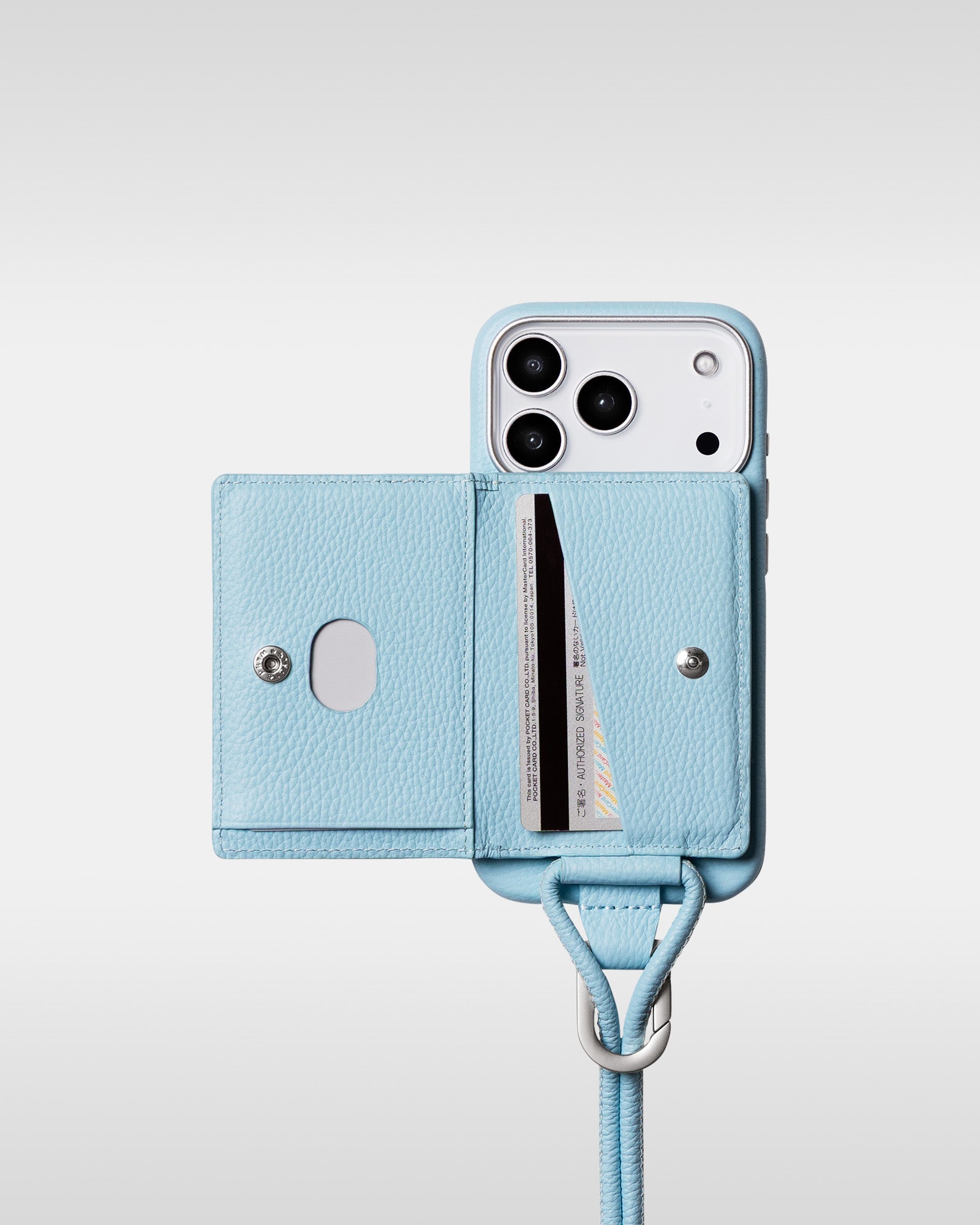 レザー製 iPhoneケース セット / ストラップ付スマホケース / スマホ