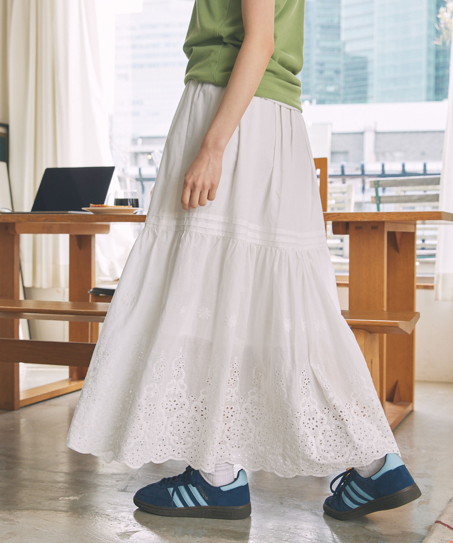 Unblend】 コットン フレア ロングスカート Unblend│MONO-MART