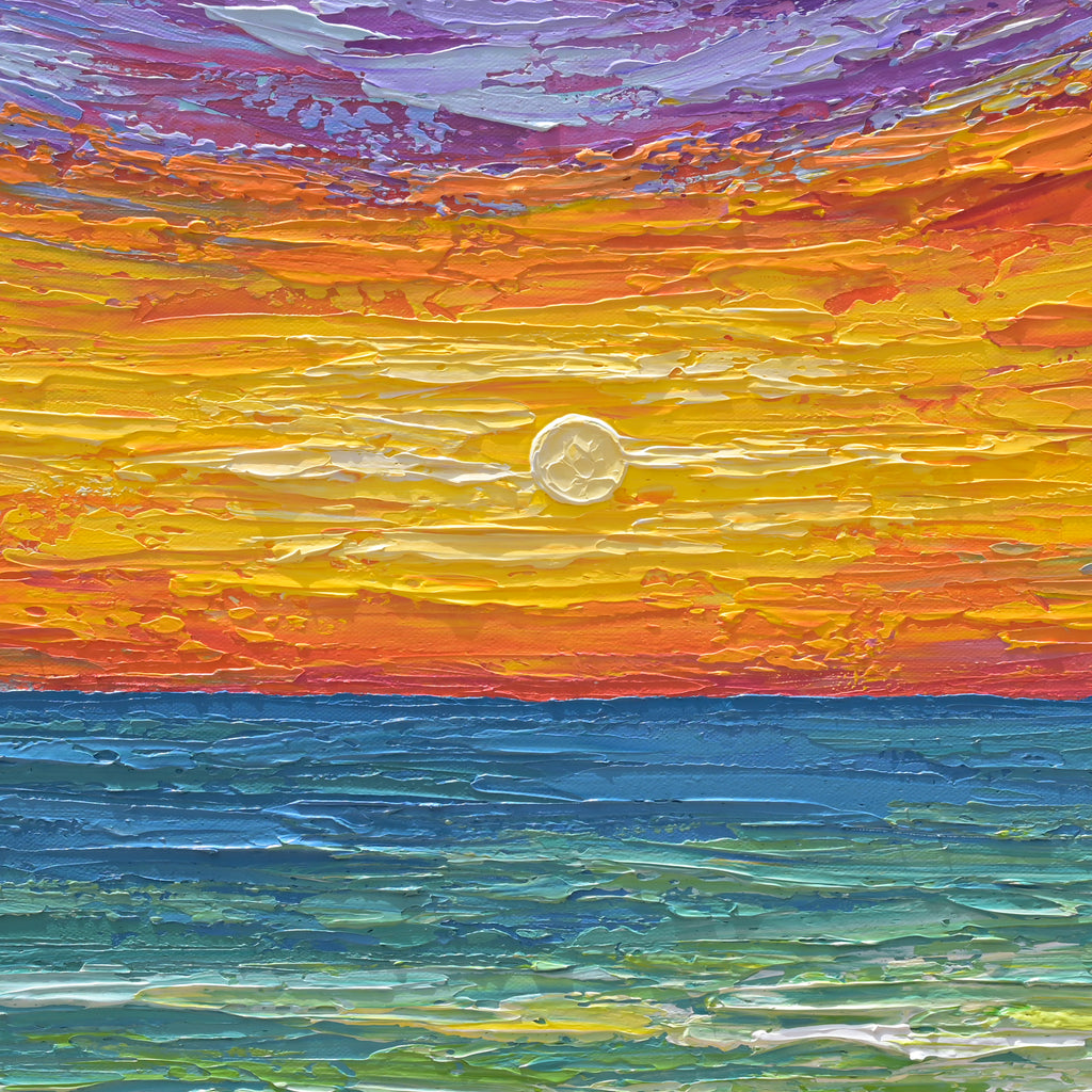 Summer Sunset, Acrylics on Canvas, 30