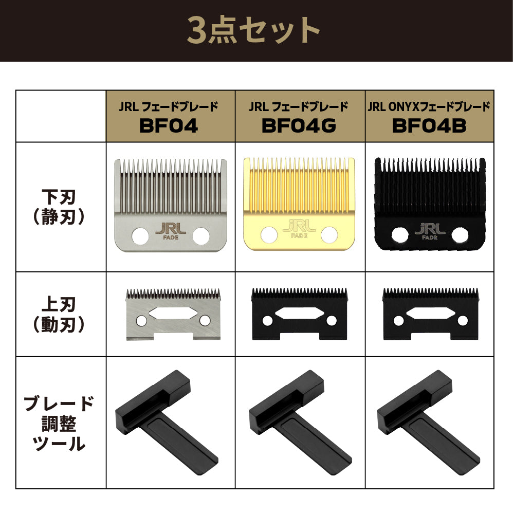 JRL フェードブレード BF04 & JRL ONYXフェードブレード BF04B