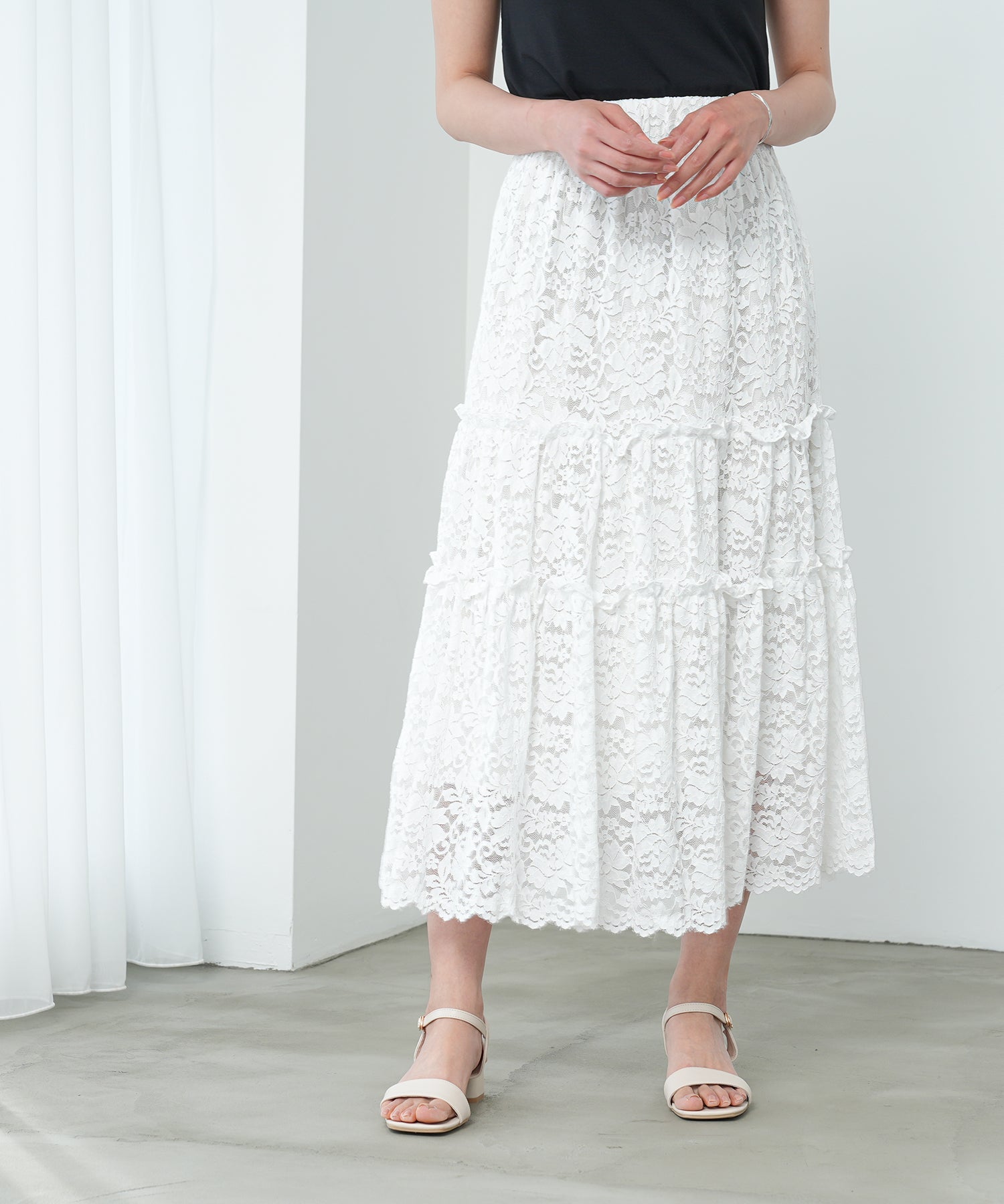 レースティアードスカート