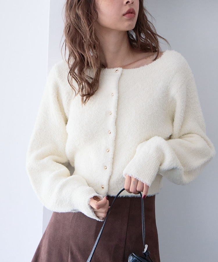 プードルフェザーニットカーディガン(M IVORY): トップス｜PMbox P&M