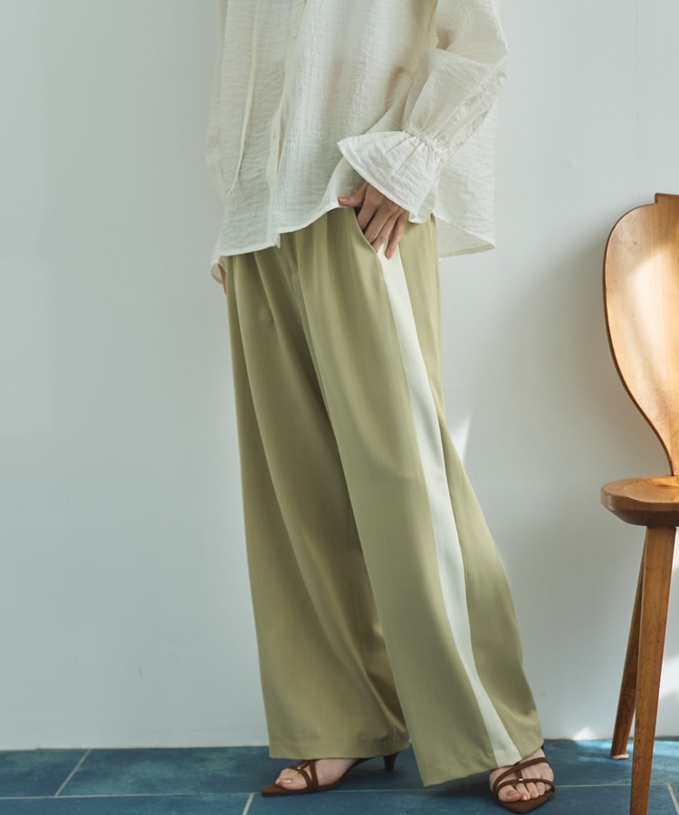 サイドラインタックパンツ(F MINT GREEN): パンツ｜PMbox P&M OFFICIAL