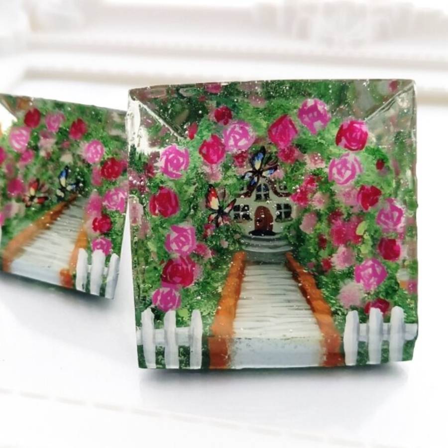 どんぐりアート♡秋深し 温泉入ってほっと一息オブジェ♡ どんぐり