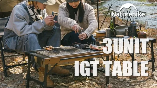 Naturehike IGT ウッド ロールトップテーブル｜軽量で質感GOODなIGT