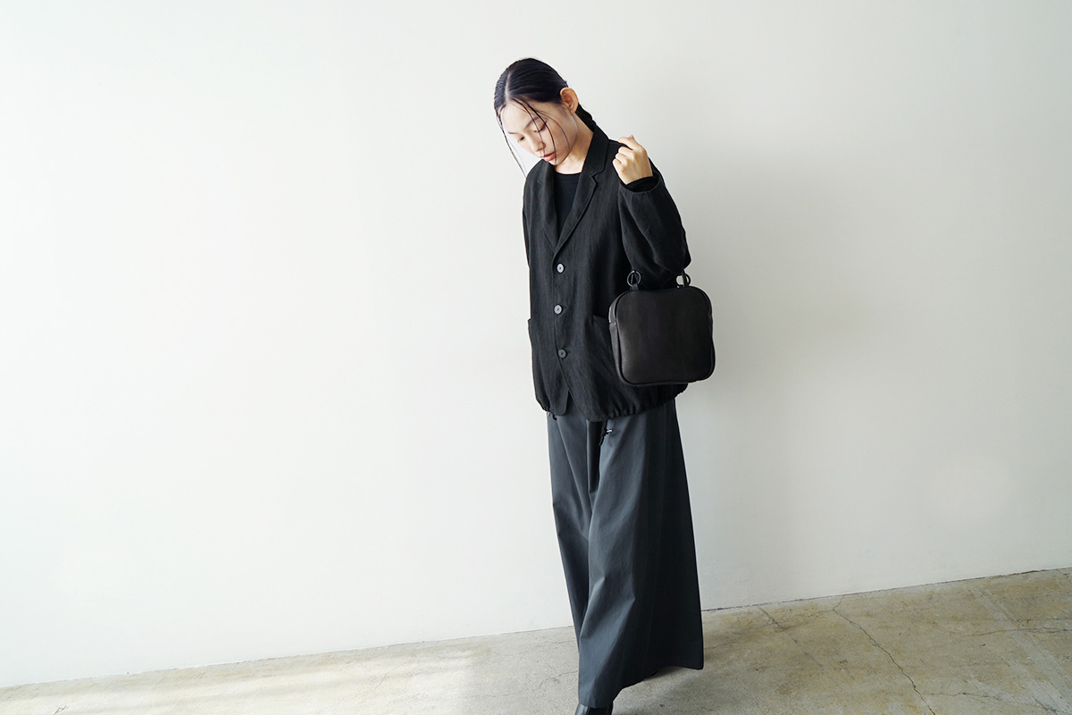 Mochi モチ box bag[ma-pro-26/black] 鹿革 ボックスバッグ