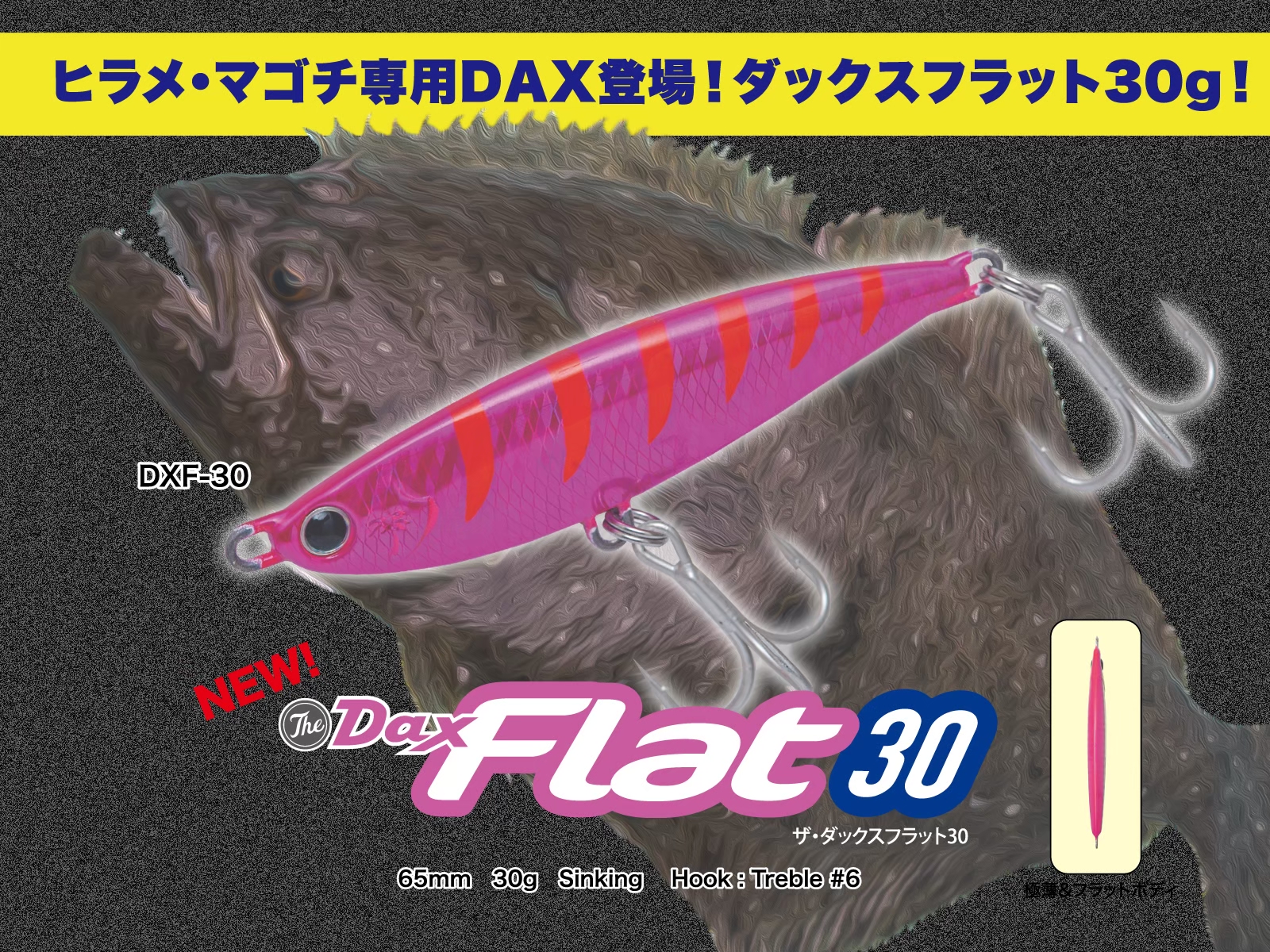 ヒラメ・マゴチ専用DAX登場！ダックスフラット30g！ - Information