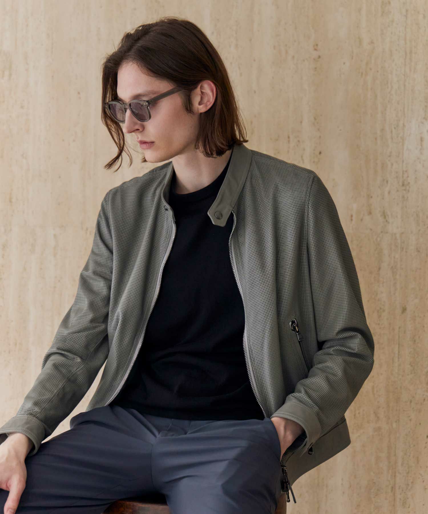 EMMETI(エンメティ)】 MASSIMO シングルパンチングレザーライダース