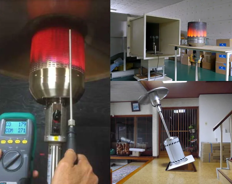 屋外暖房いけだやパラソル式ガスパティオヒーター