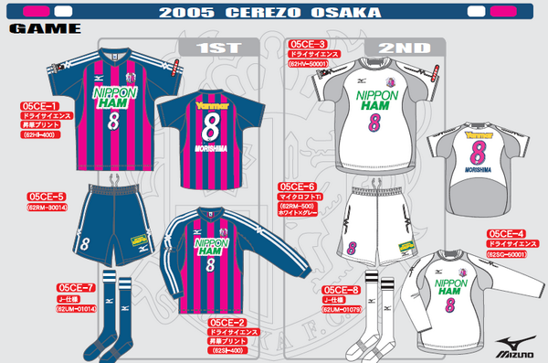 ユニフォームギャラリー】【2005年：日々進化】チーム内得点王：西澤