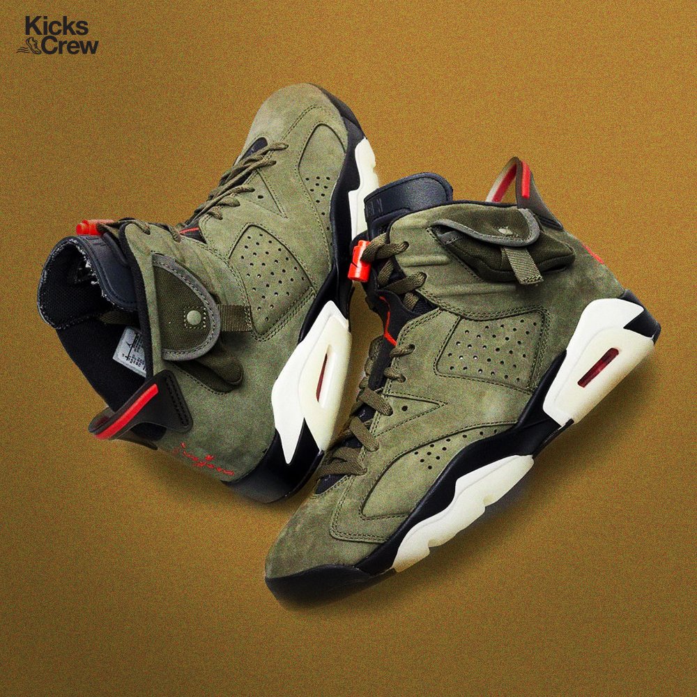 Nike Air Jordan 6 Retro SP - Travis Scott - Medium Olive (CN1084