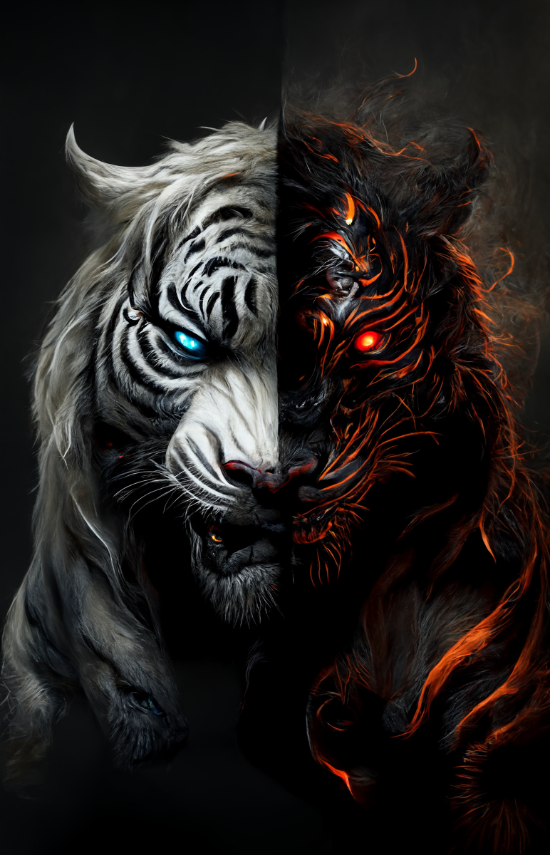 イラスト 原画 アンナ・スマルシュク 「虎」 ☆イラスト原画 アンナ