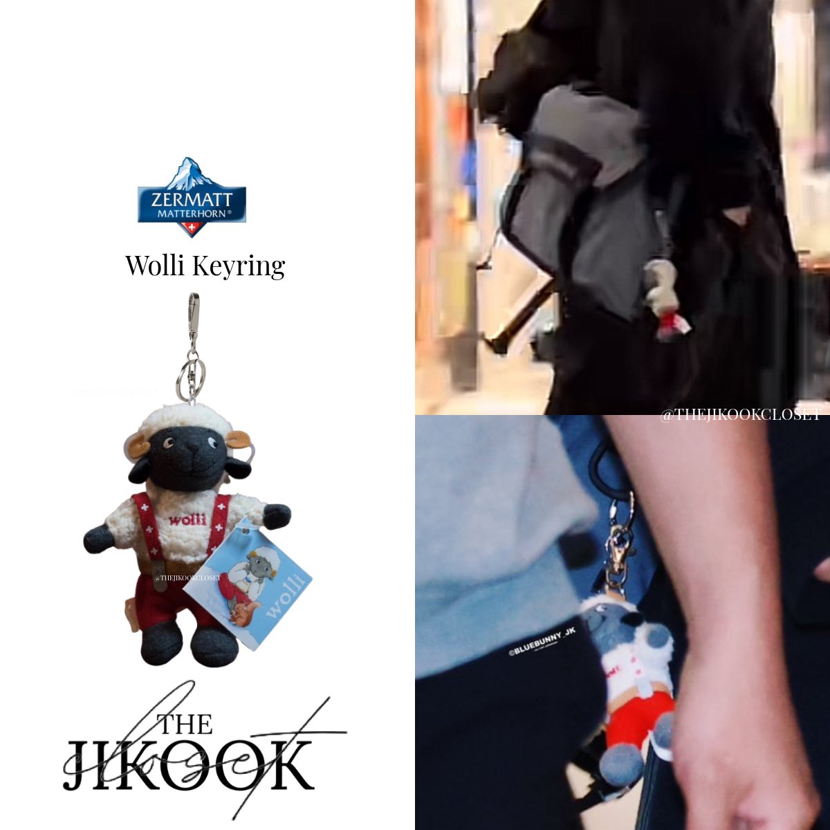 Jungkook Wearing “Wolli Keyring” (This plush toy is the mascot of