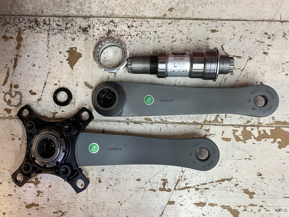発掘したクランク みんな大好き♡シマノXTR FC-M952 165mm PCD104mm4