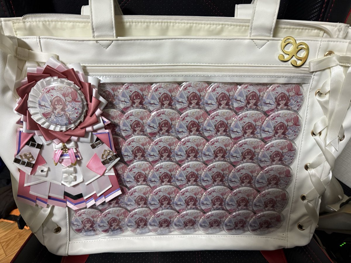 甘結もかさんの1周年記念缶バッジで痛バ完成したこれでもかさんの痛バ9