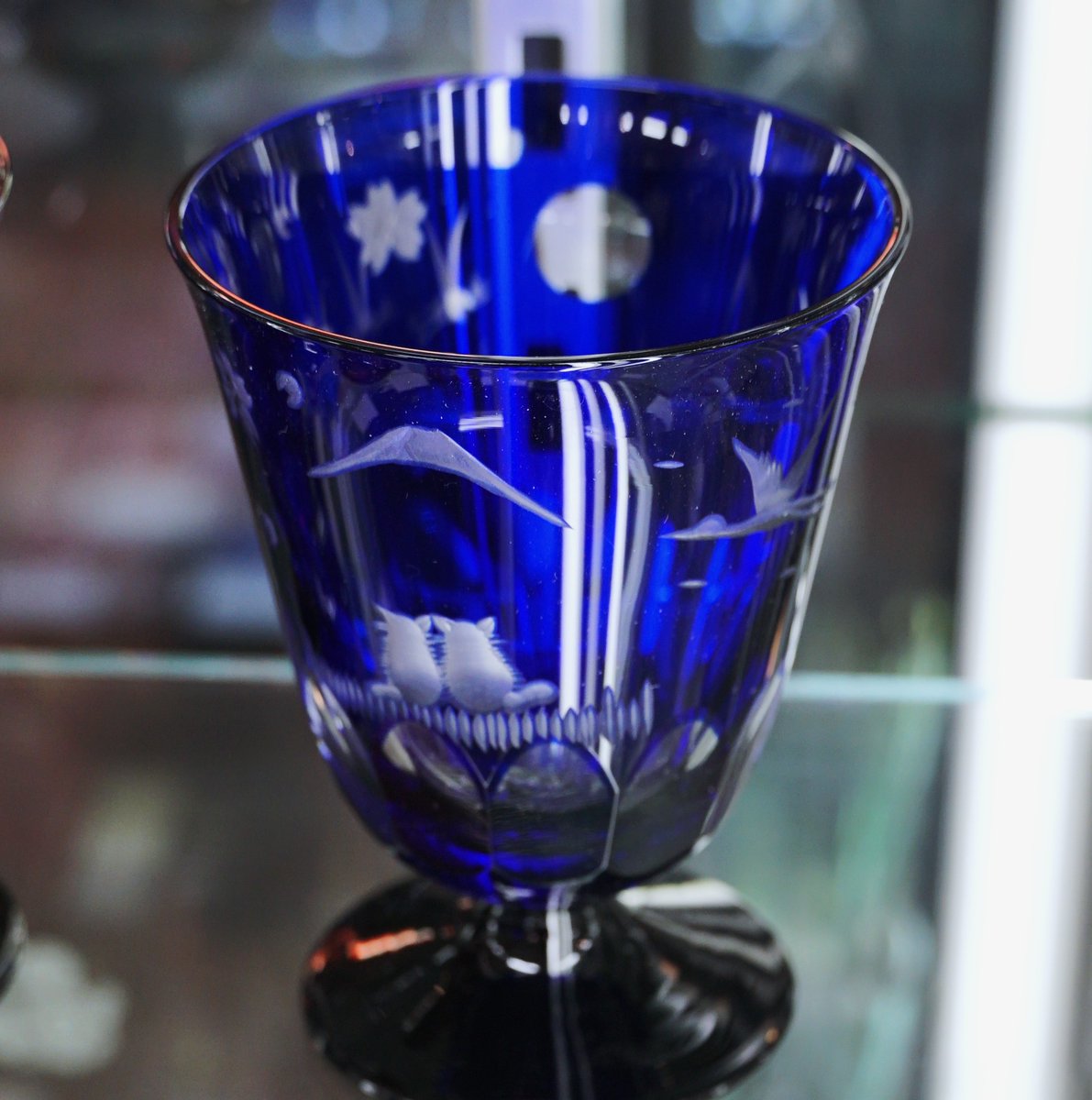 🗻 🐈🐈 2/22 猫の日 ↓ 2/23 富士山の日 「干支の月見グラス