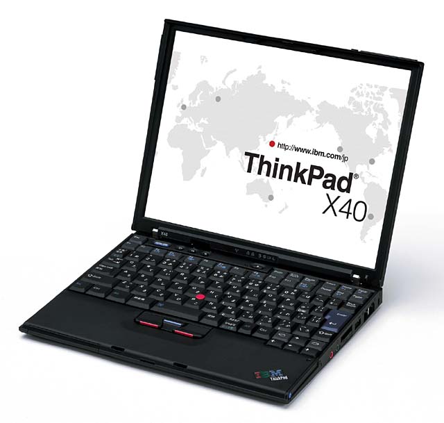 日本IBM、“ダイエットしたX”「ThinkPad X40」