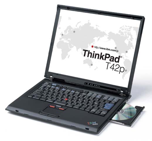 日本IBM、Pentium M 755搭載の「ThinkPad T42p」