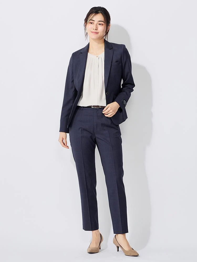 M．グレー インポート【REDA】スーツ テーパードパンツ チェック柄