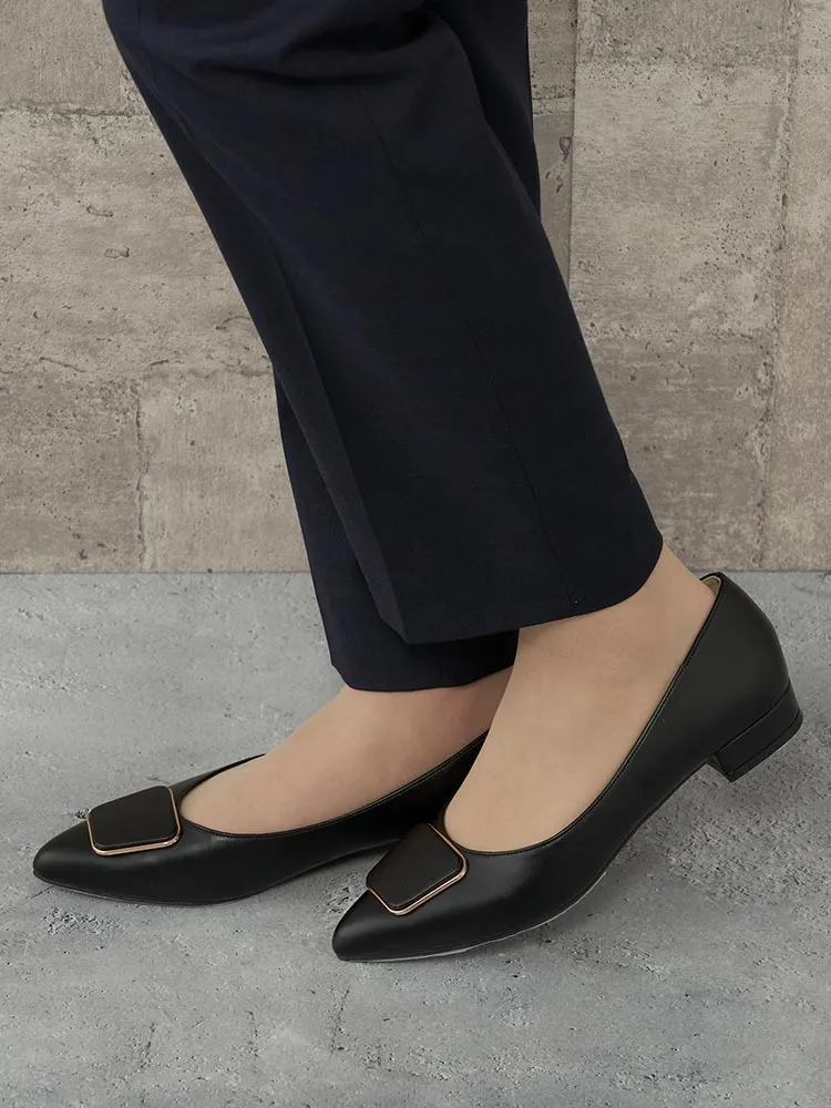 ブラック ポインテッドトゥパンプス ブラック/グレー | P.S.FA公式通販