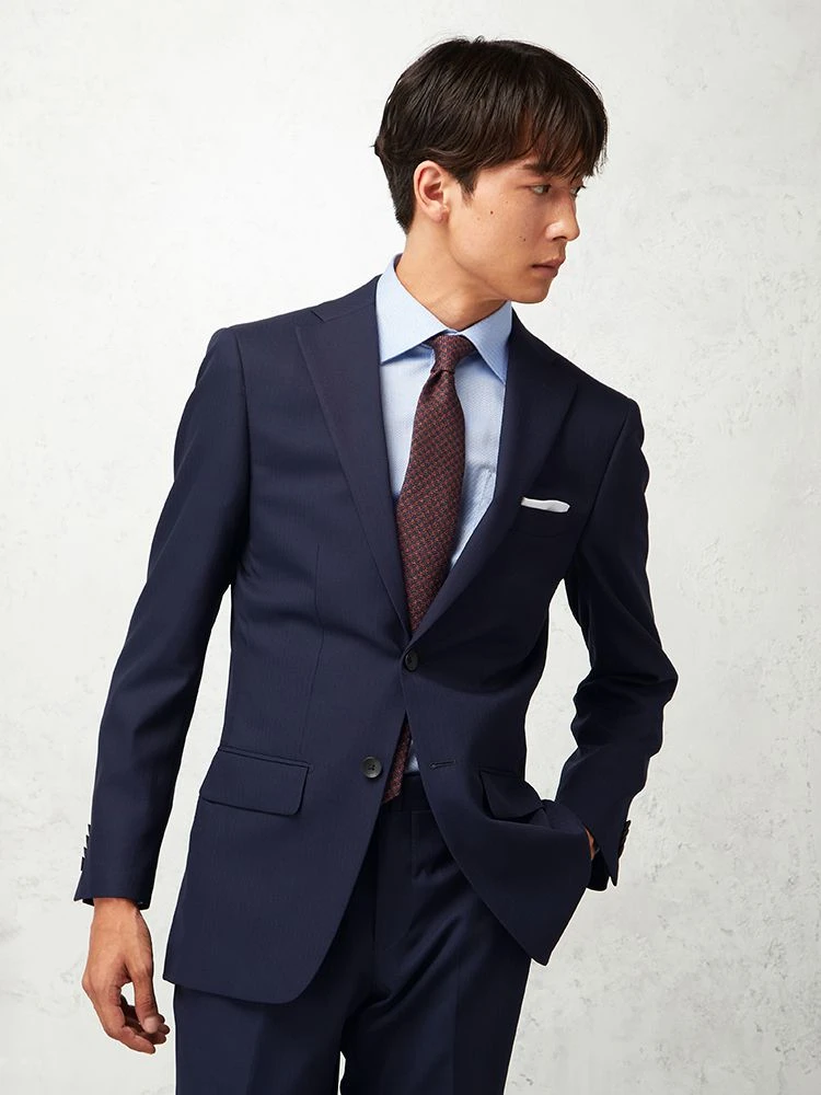 上下洗える】2釦スーツ【クラシコ】ストライプ ネイビー | P.S.FA公式通販