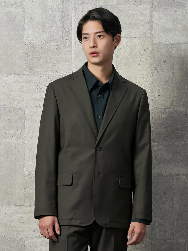 ネイビー TOKYO RUN カラーセットアップ ジャケット グリーン/ブラウン