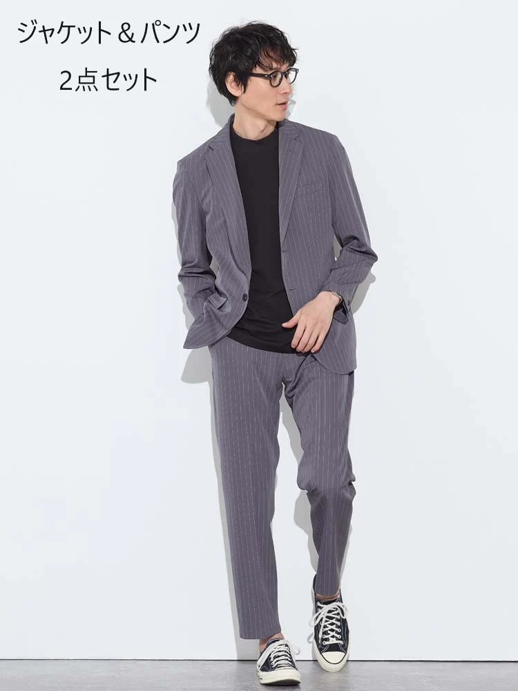 上下セット】ライトセットアップ ストライプ グレー | P.S.FA公式通販