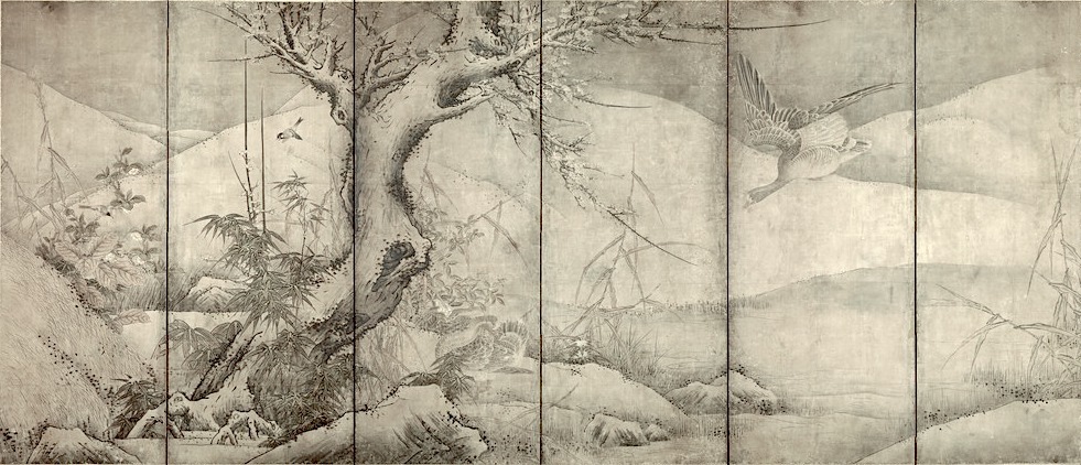 雪舟の「四季花鳥図」 : 一語一絵