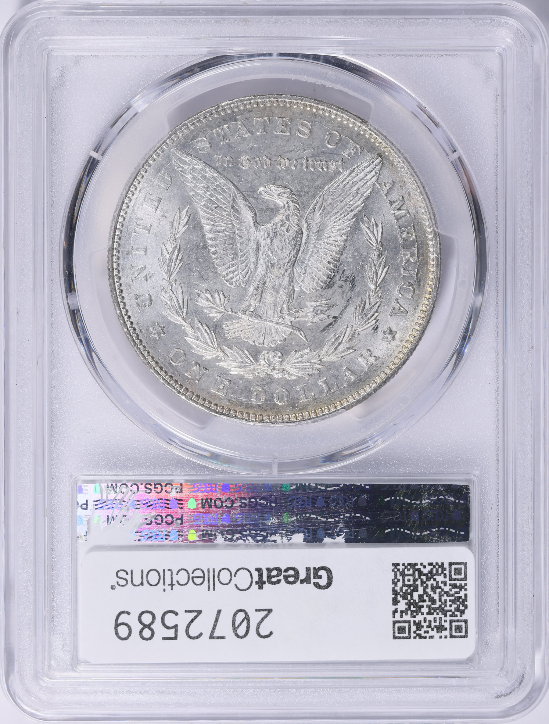 1878 Morgan Silver Dollar 7 Tailfeathers, Reverse of 1878 PCGS MS