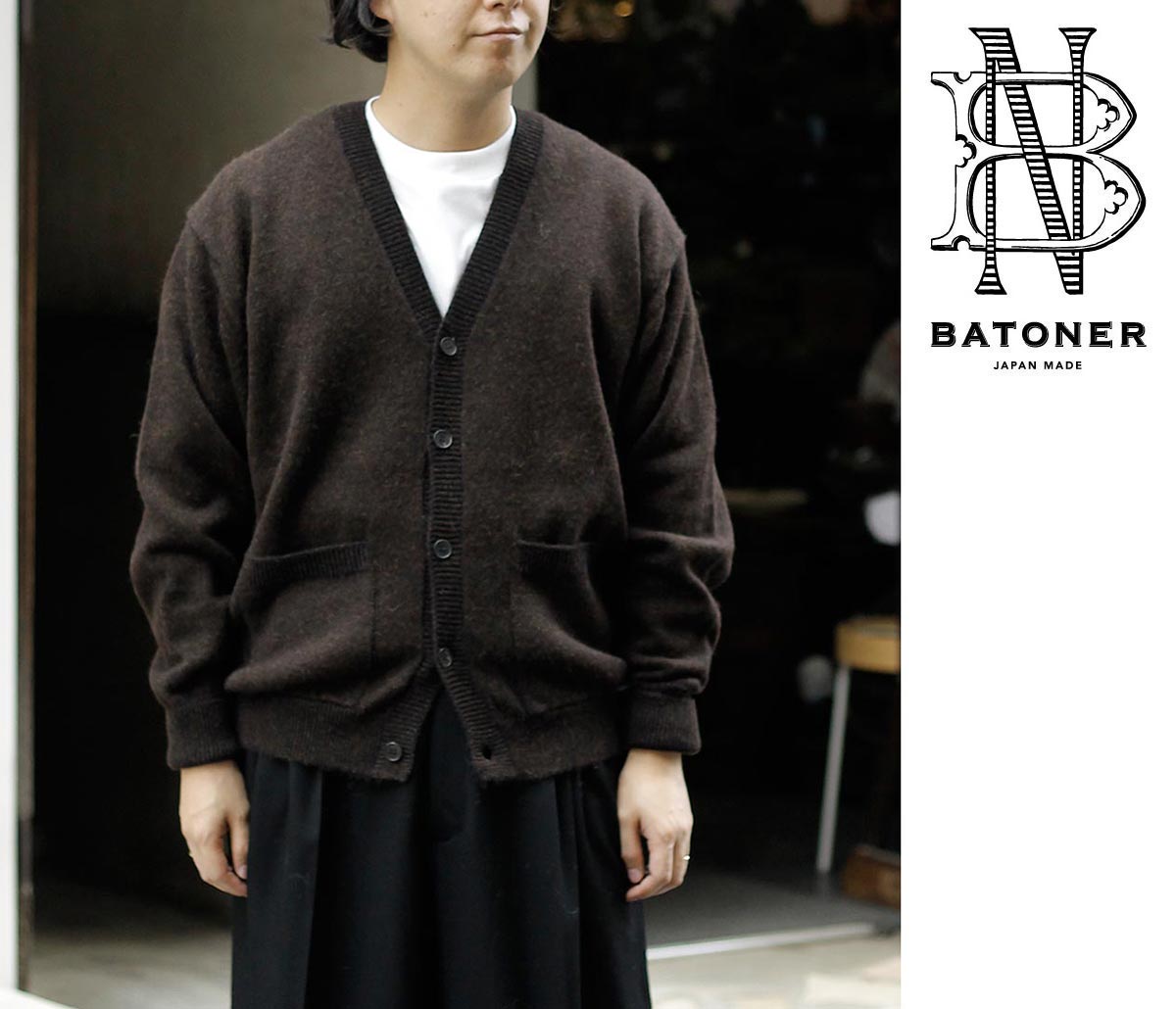 40%OFF セール バトナー BATONER ベイビー アルパカ クルミ 天竺 V