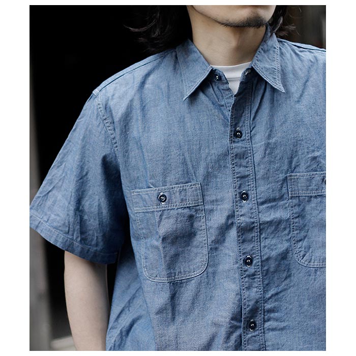 orSlow オアスロウ ショートスリーブ シャンブレー ワーク シャツ
