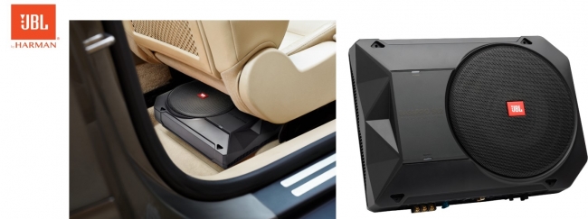 JBLオートモーティブ新商品 フロントシート下に収まる省スペース設計