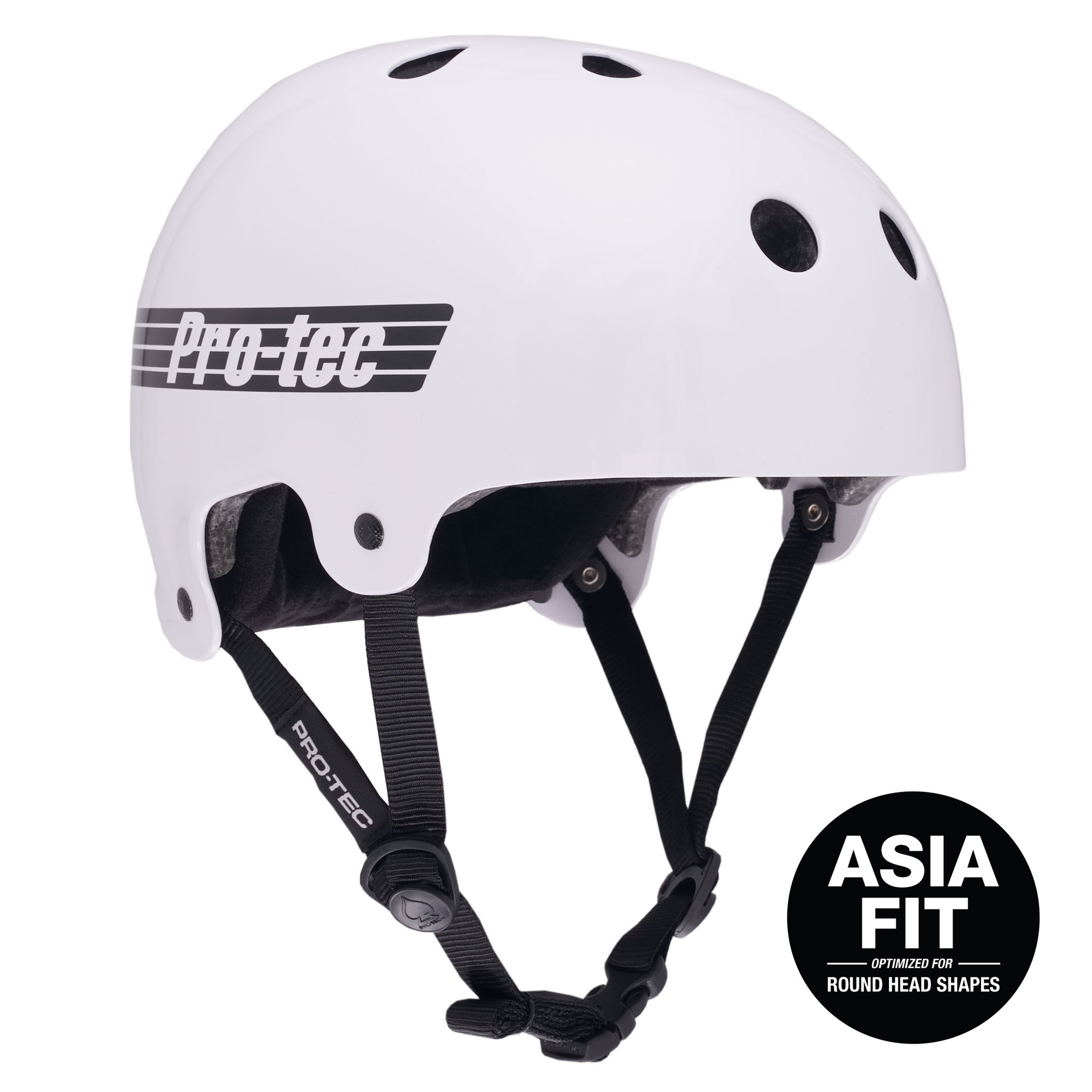 OLD SCHOOL LOW PRO ASIA FIT HELMET - GLOSS WHITE (CERTIFIED) | Pro