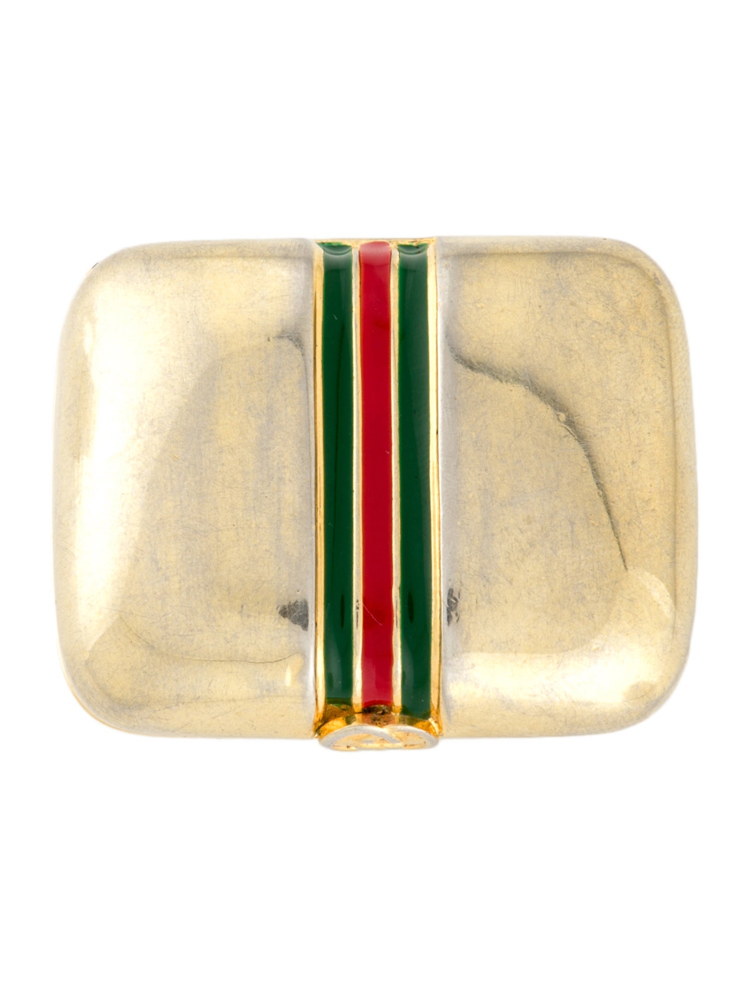 Gucci Vintage Metal Pill Box - Gold Travel, Accessories