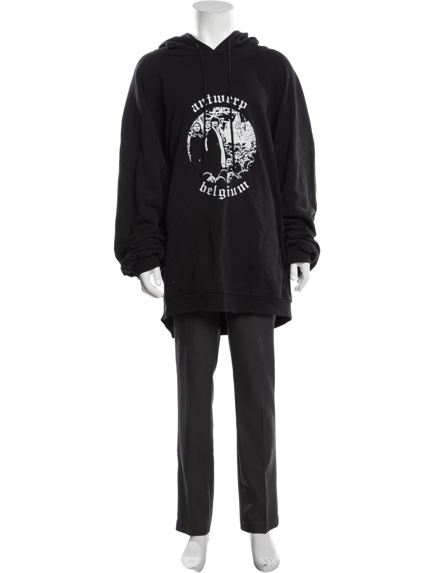Raf Simons Archive Redux 'Antwerp' Graphic Print Hoodie - Black