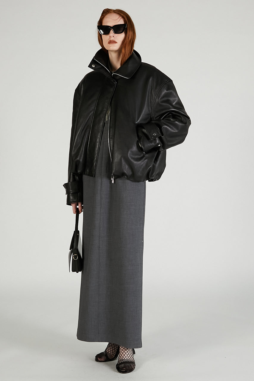 SHEEP Leather High Neck Blouson