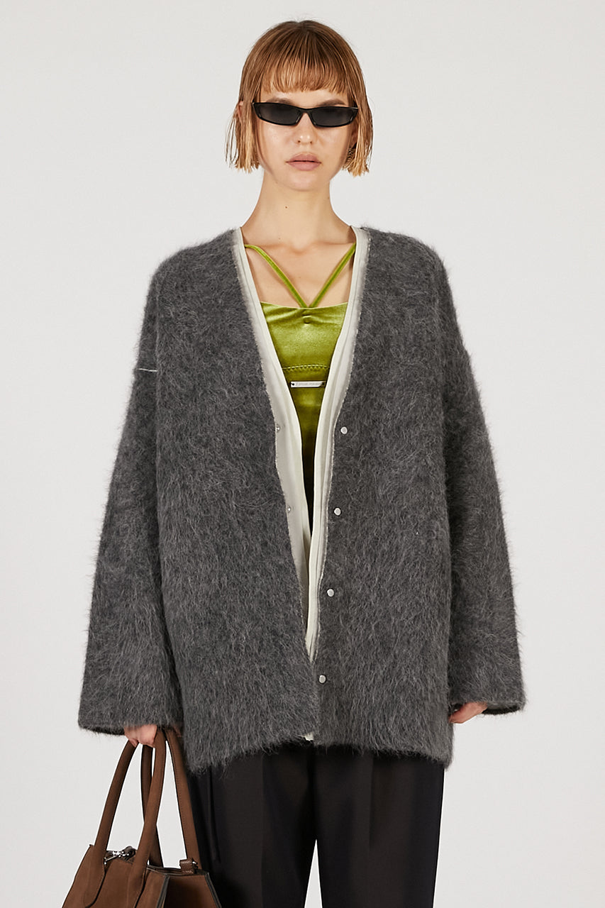 Double-faced Alpaca Knit Cardigan - SALE