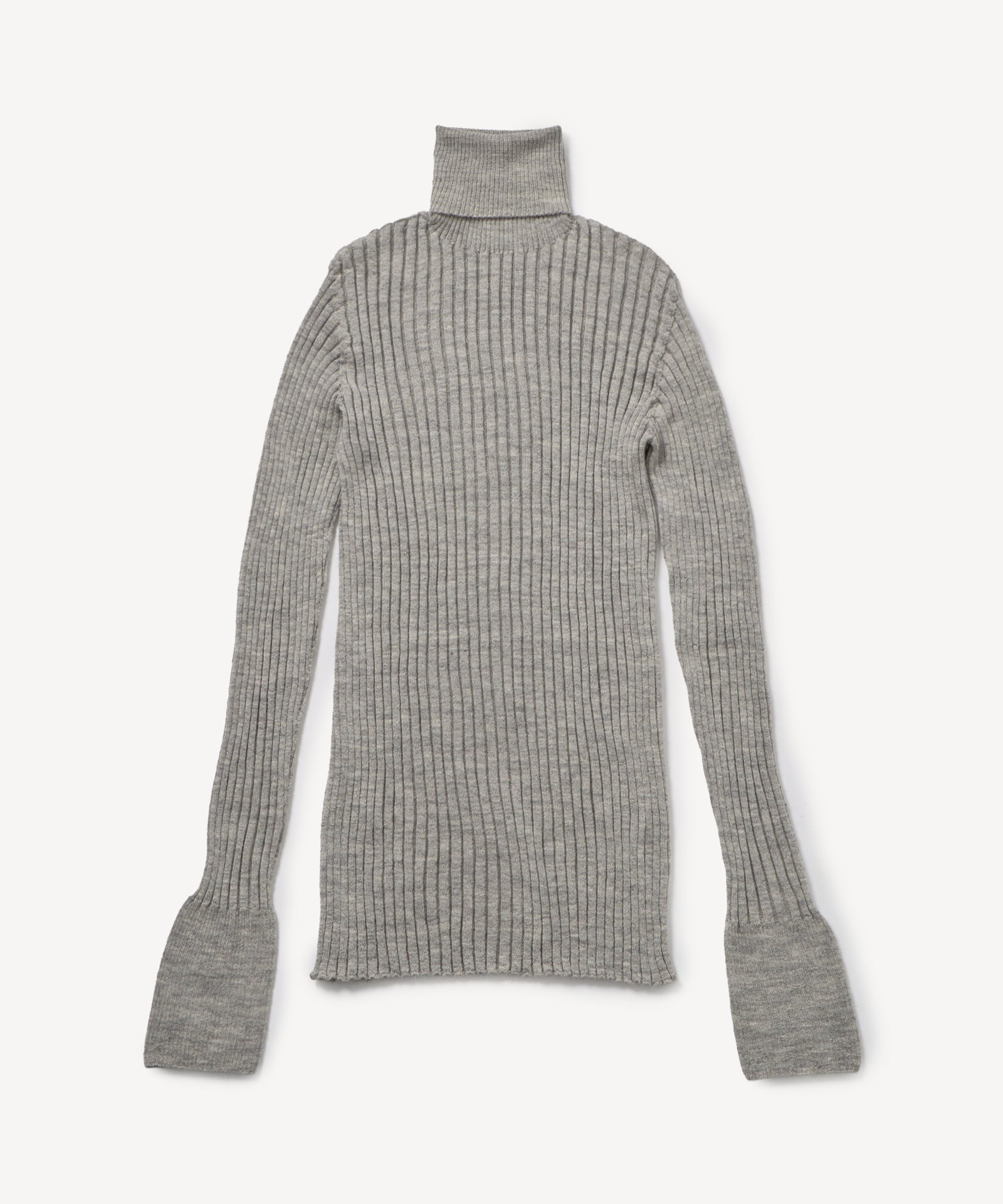 アルパカ混リブタートルセーター / オーガニックコットン – PRISTINE