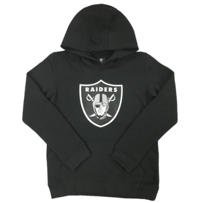 OUTER STUFF NFL フリースパーカー ユースサイズ レイダース（ブラック
