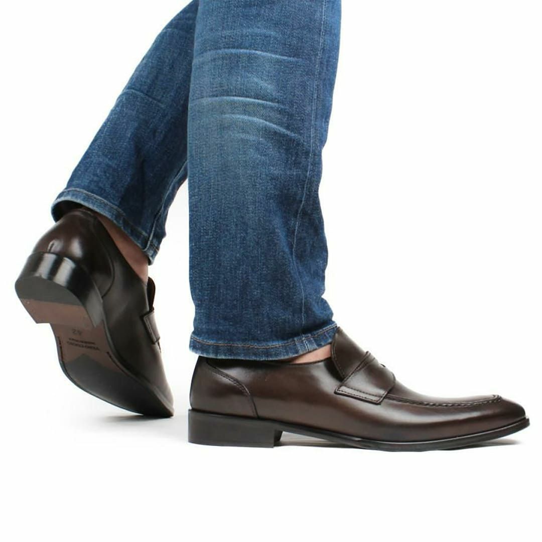 クインクラシコ メンズ ドレスシューズ コインローファー イタリア製