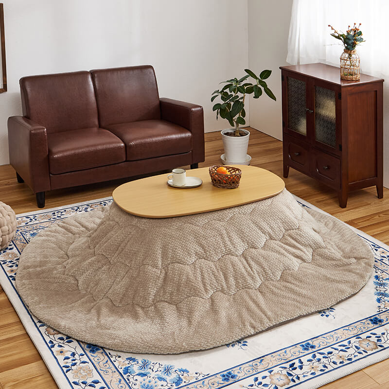 折りたたみ楕円形こたつ [幅90][単品/セット] Carumina+Luna/moku moku