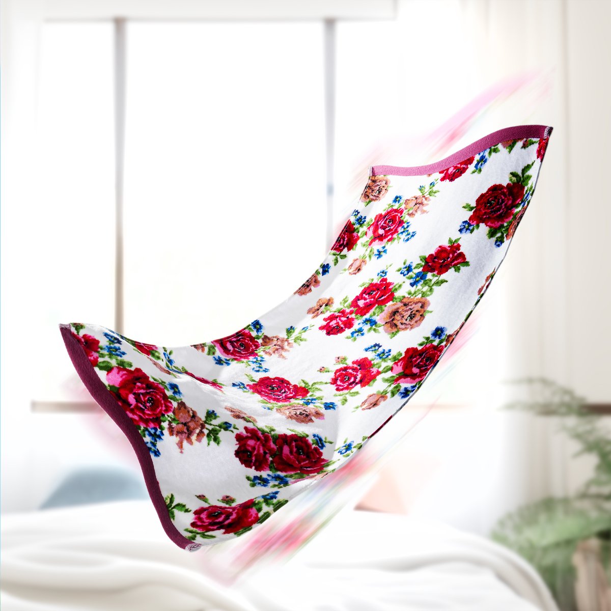 レイクアルスター シャーリングフラワープリントフェイスタオル Lake