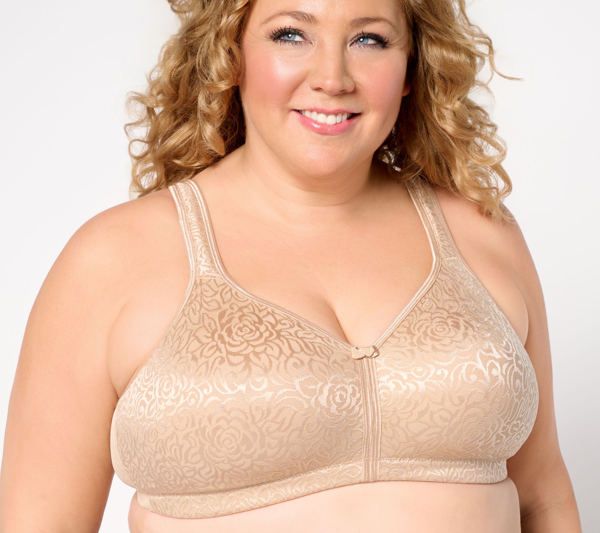 Breezies Wild Rose Seamless Wirefree Support Bra - Core - QVC.com