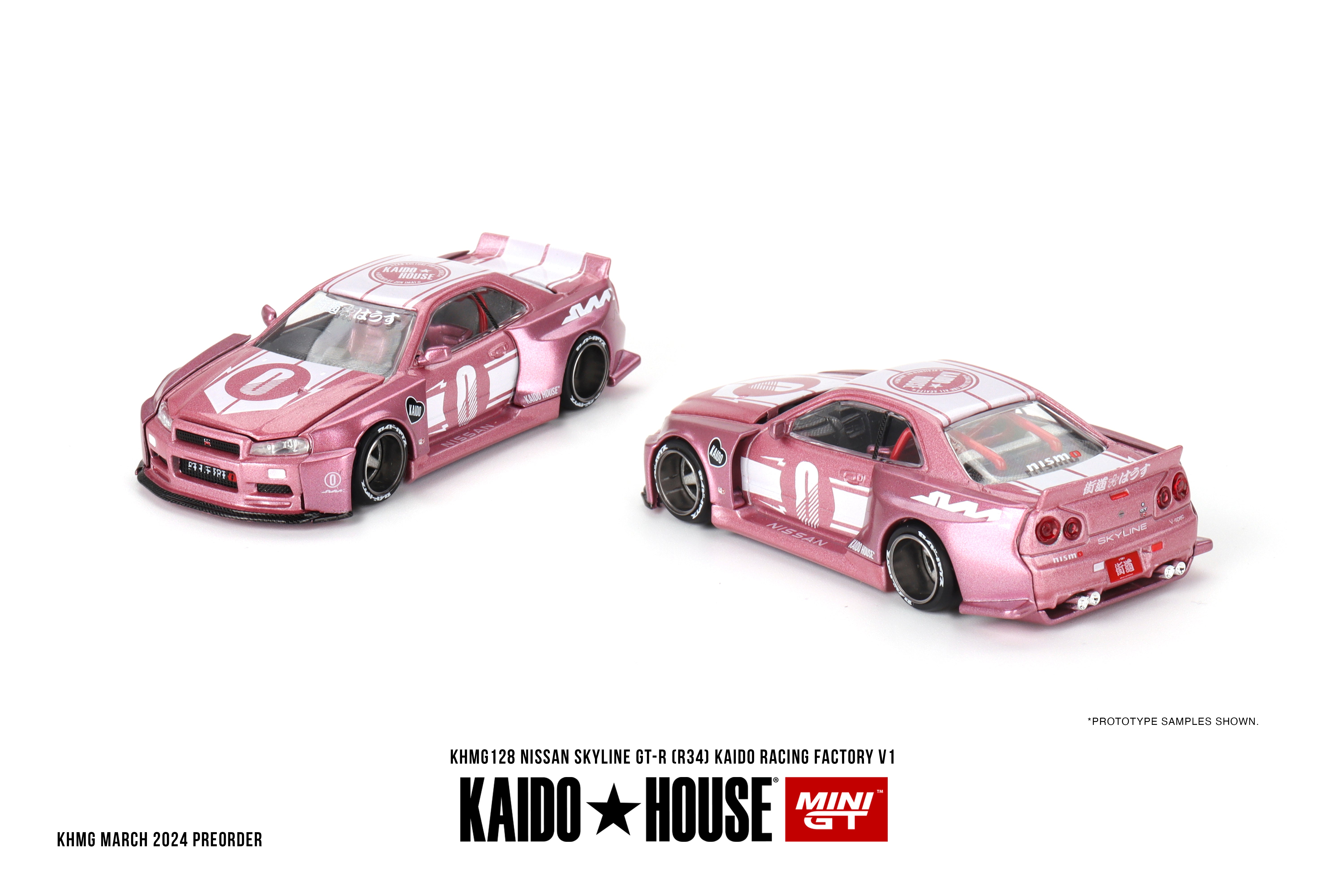 MINI GT KHMG128 1/64 Nissan スカイライン GT-R R34 KAIDO RACING