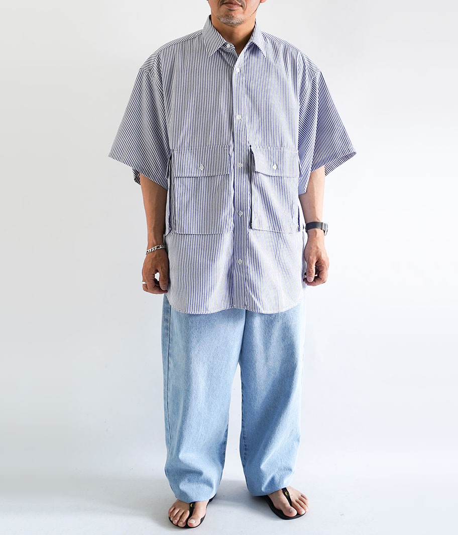 Freeサイズ！FreshService ックスフォードフラップポケットシャツ