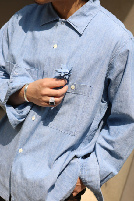 Unlikely OPEN COLLAR WORK CHAMBRAY WITH FLOWER - Blog