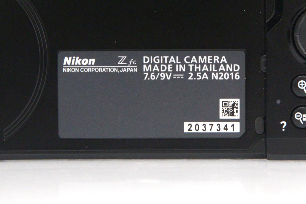 Z fc 16-50 VR レンズキット チョークブルー シャッター回数 約950回